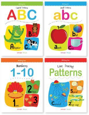 Writing Books for Kids (Set of 4 Books) - Pattern Writing, Numbers 1-20, Alphabet Capital Letters, Small Letters Paperback 1 December 2021