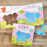 Jungle Animals Puzzle Book: Board Book with Jigsaw Puzzles for Kids