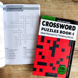 Crossword Puzzles Book 1 - 170+ Engaging Crossword Puzzles | 2000+ Words Vocabulary for Building | Boosts Cognitive Skills