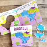 Dinosaur Puzzle Book: Board Book with Jigsaw Puzzles for Kids