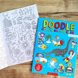 Doodle Coloring for Kids (Blue Edition)