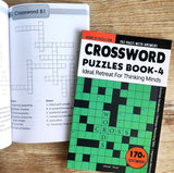 Crossword Puzzles Book 4 - 170+ Engaging Crossword Puzzles | 2000+ Words Vocabulary for Building | Boosts Cognitive Skills