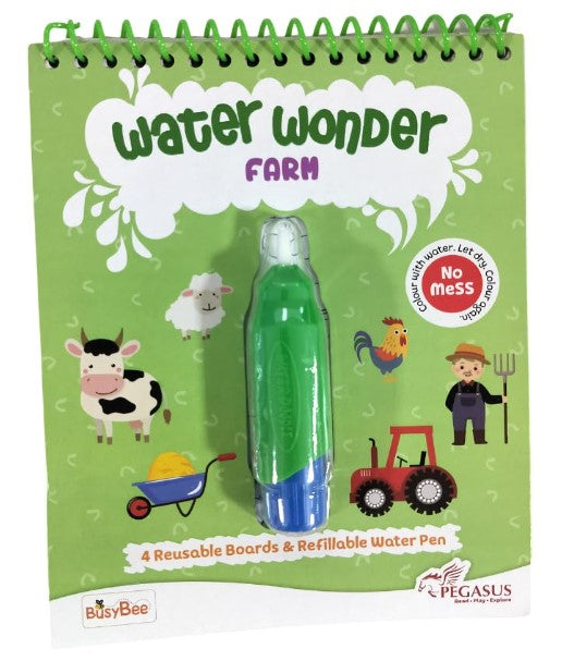 Water Wonder : Farm (Reusable Water Magic Coloring Book For Kids)