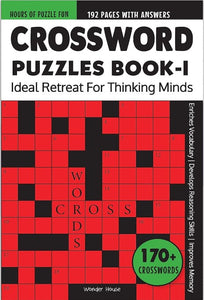 Crossword Puzzles Book 1 - 170+ Engaging Crossword Puzzles | 2000+ Words Vocabulary for Building | Boosts Cognitive Skills