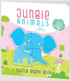 Jungle Animals Puzzle Book: Board Book with Jigsaw Puzzles for Kids