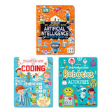 Digital Discovery Books Pack-A Set of 3 Books – Artificial Intelligence, Robotics and Coding | With Fun Facts and Activities for Kids Age 6- 14 Years