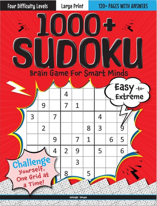 1000 + Sudoku Brain Games for Smart Minds (Easy to Extreme)