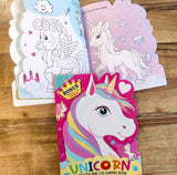 Unicorn Activity and Colouring Book - Die Cut Animal Shaped Book